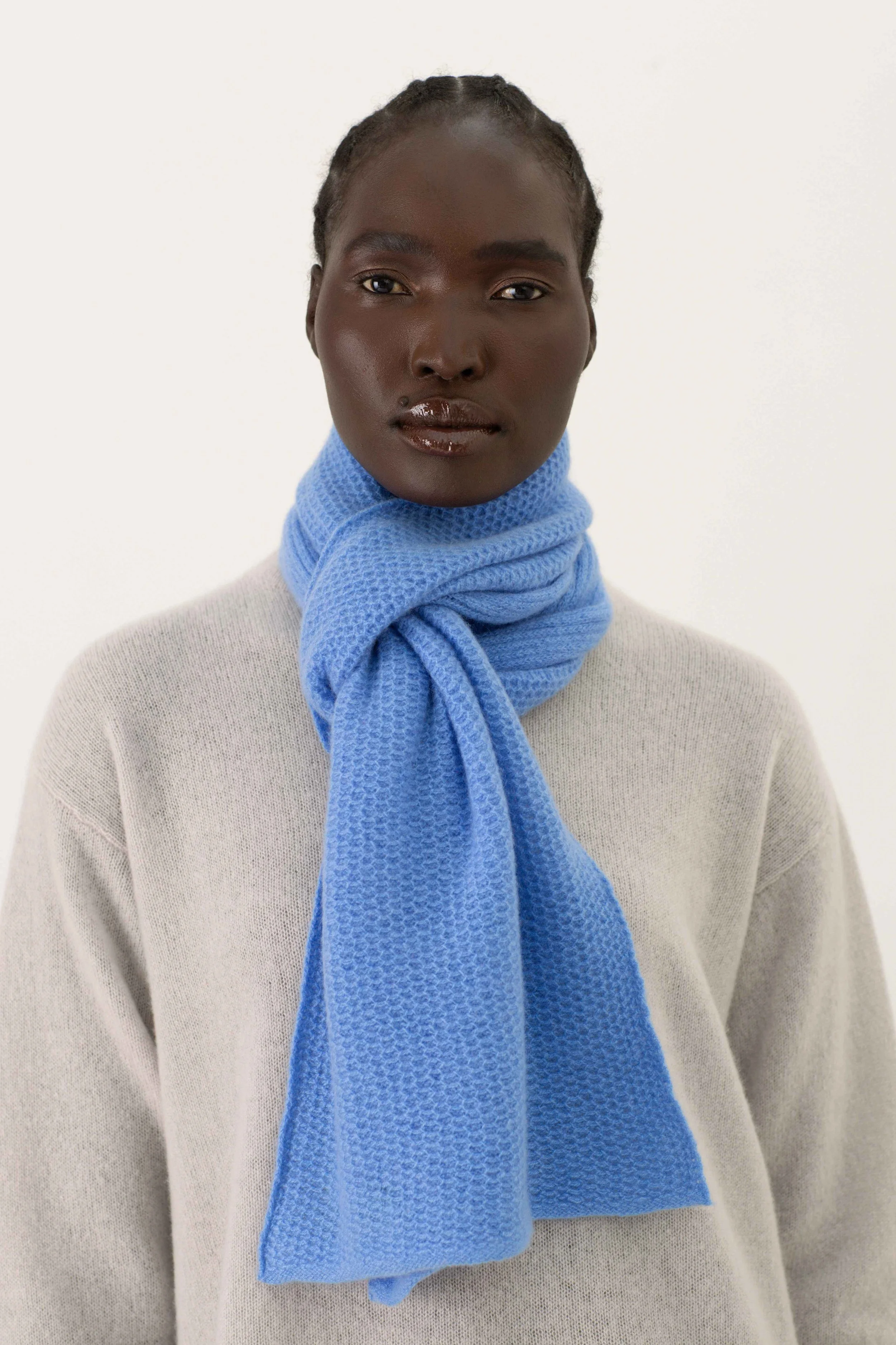 Bridge - Honeycomb Stitch Scarf in Burnt Orange